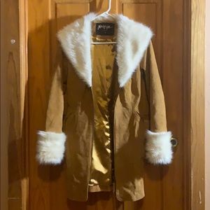 NWOT penny lane coat. Real suede. Nasty gal coat